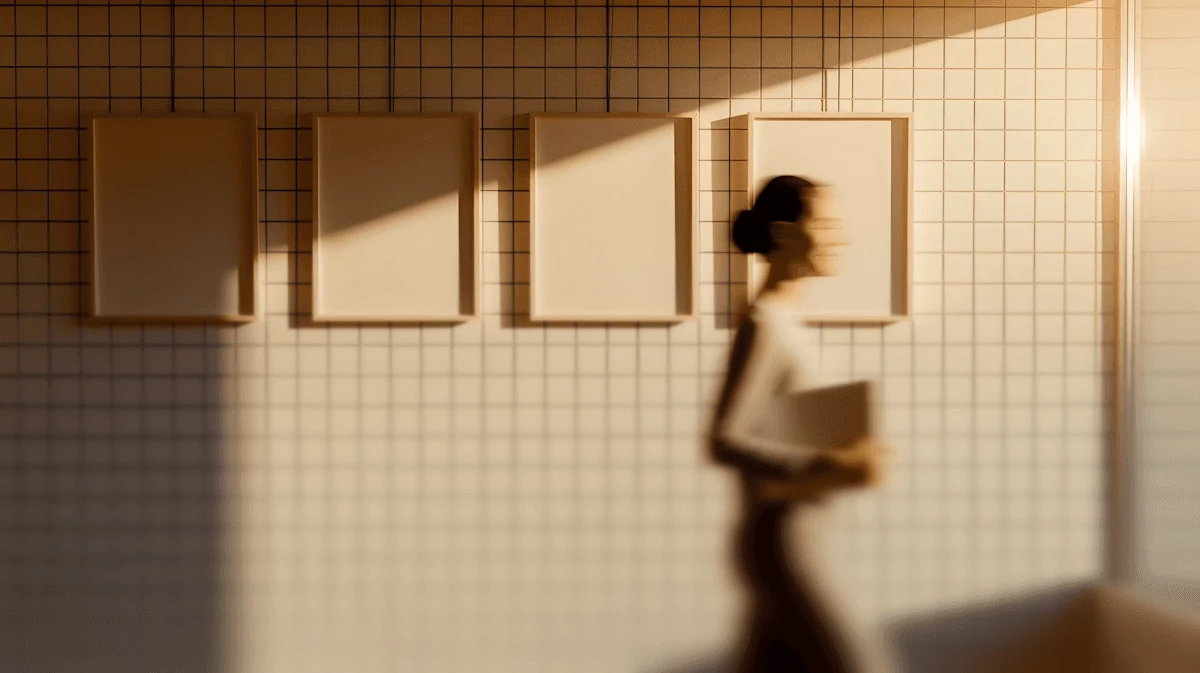 A woman working with a file